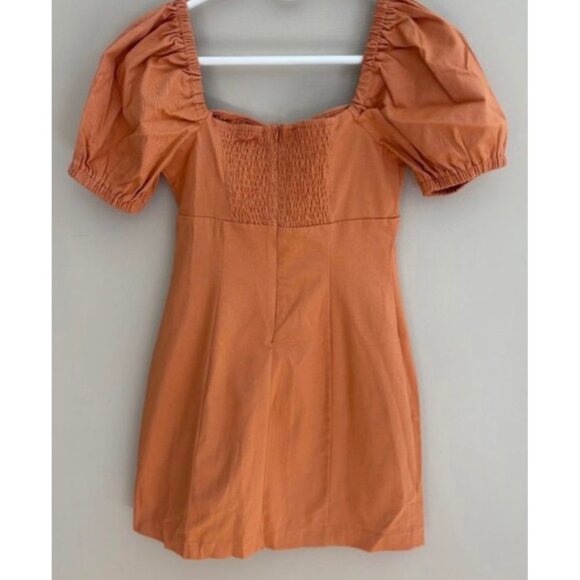 ASTR The Label NWT Wendy Puff Sleeve Mini Dress in Papaya Size Small REVOLVE - Picture 8 of 12